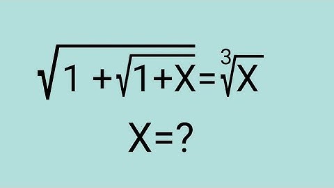 A Very Nice Math Olympiad Radical Equation l advanced maths question for Competitive Exams l