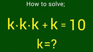 China | Can you solve this | Math Olympiad | find k!!