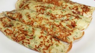 Сырные блинчики с зеленью. (Cheese pancakes)