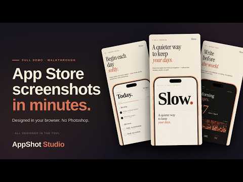 AppShot Studio — App Store & Play Store Screenshot Generator (Full Demo)