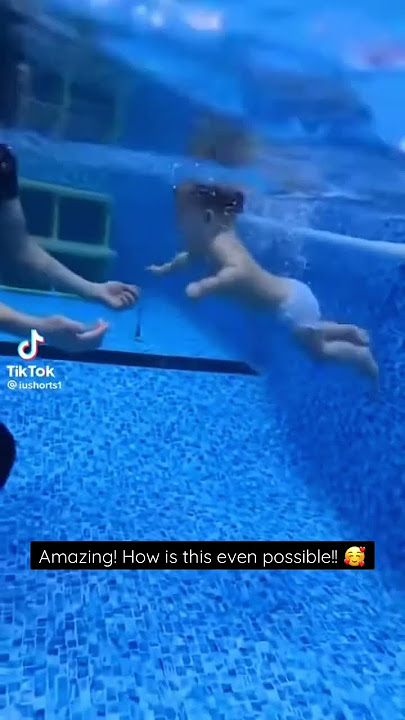 Amazing! How is this even possible!! π₯°#babyswimming #activebaby #cutebaby