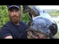 Catch and Cook Clean {Graphic} HUGE CATFISH!!! | OVERNIGHT CAMP and NIGHT FISHING!