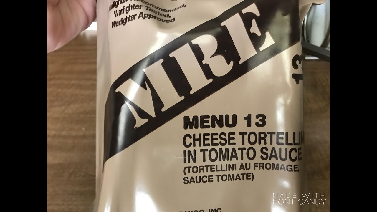 MRE CHEESY TORTELLINI IN TOMATO SAUCE YouTube