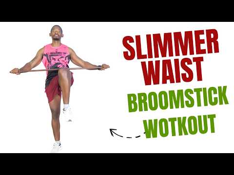 Get a SLIMMER WAIST and TONED ABS with This 20-Minute BROOMSTICK WORKOUT
