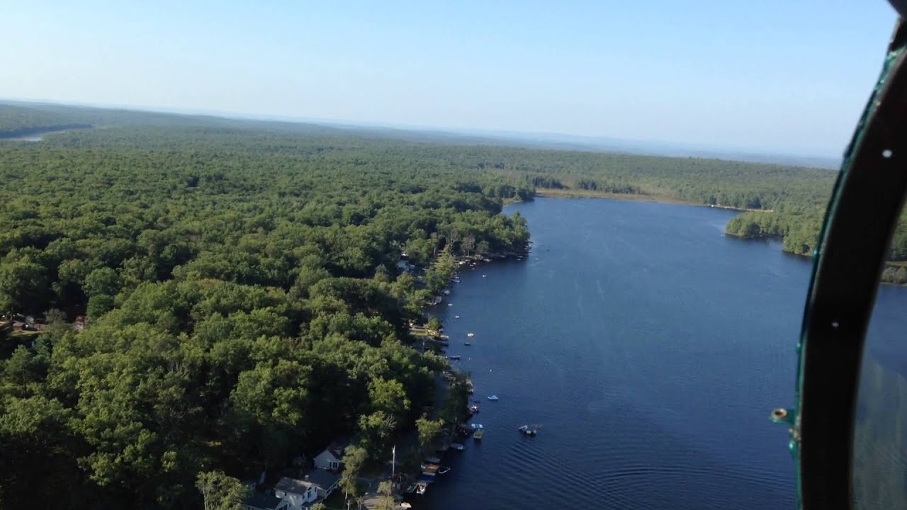 Mohican Lake at low altitude by helicopter YouTube