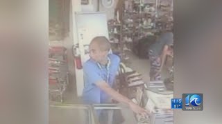 Caught on video: Suspected thief swipes donation jar from thrift store