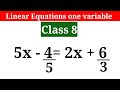Linear Equations in One Variable Ex 2.2 Chapter- 2 || Class 8th Maths New Book || New Edition 2023