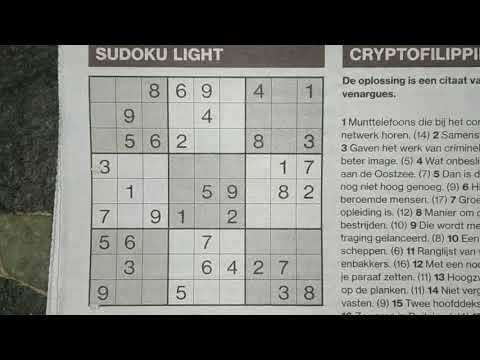 In 5 minutes you can solve this Light Sudoku puzzle (with a PDF file) 04-19-2019 part 1 of 2