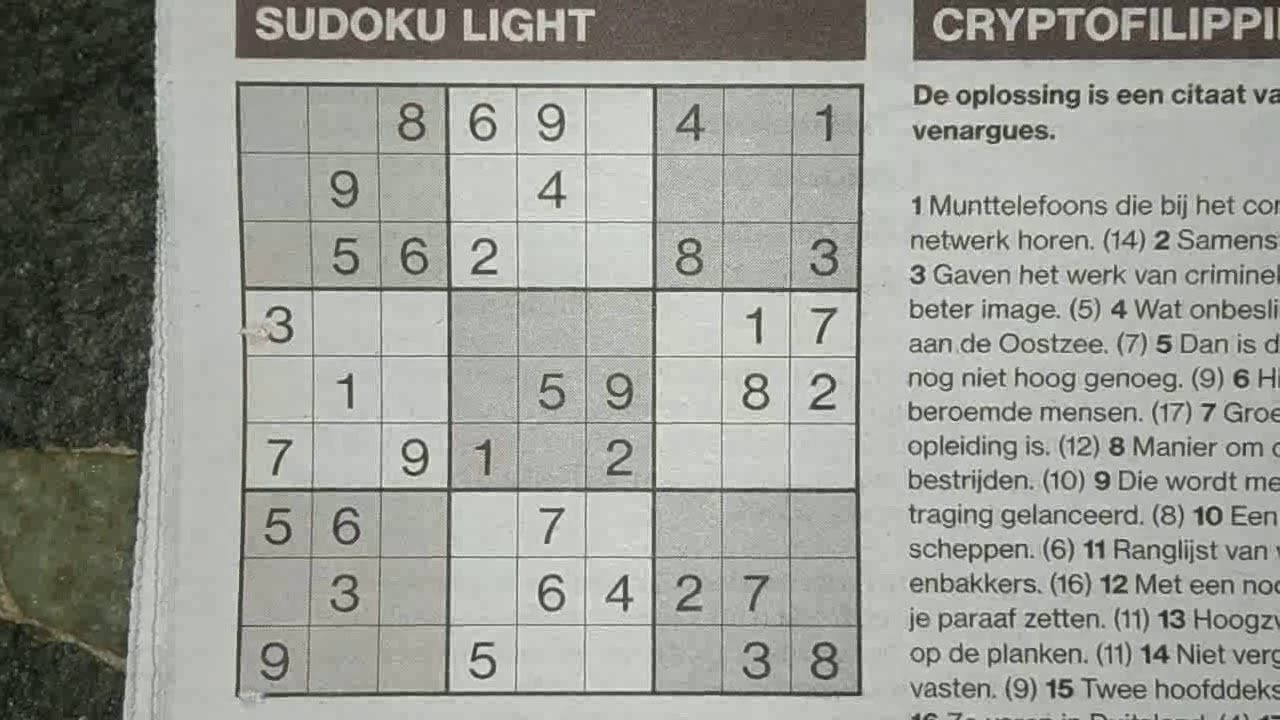 In 5 Minutes You Can Solve This Light Sudoku Puzzle with A PDF File 