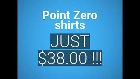 Point Zero Shirts at Ekim