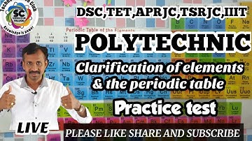 POLYCET | PRACTICE TEST - 25 |Clacification of elements & the Periodic table | IIIT ,APRJC,TSRJC