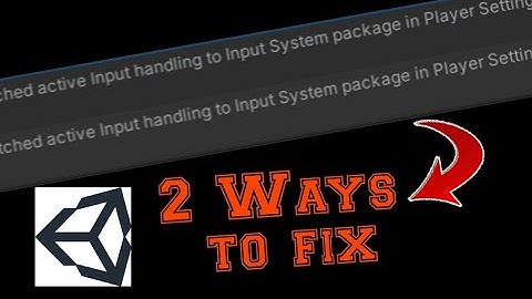 You are trying to read input using the Unity Input Class||How to fix unity input error||Quick Fix