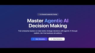 Agentic AI Simulation Sandbox | Experiential AI Learning & Workforce Transformation