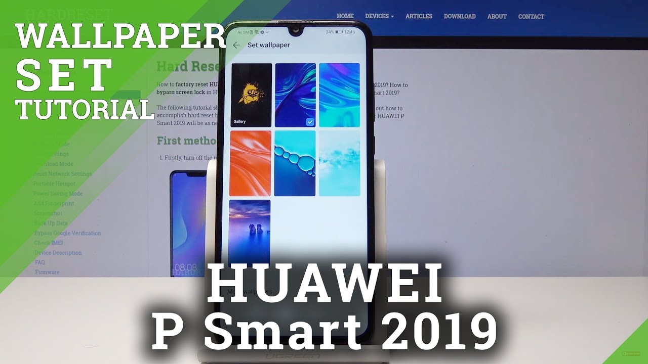 How To Set Up Wallpaper In Huawei P Smart 19 Refresh Home Lock Screen Youtube