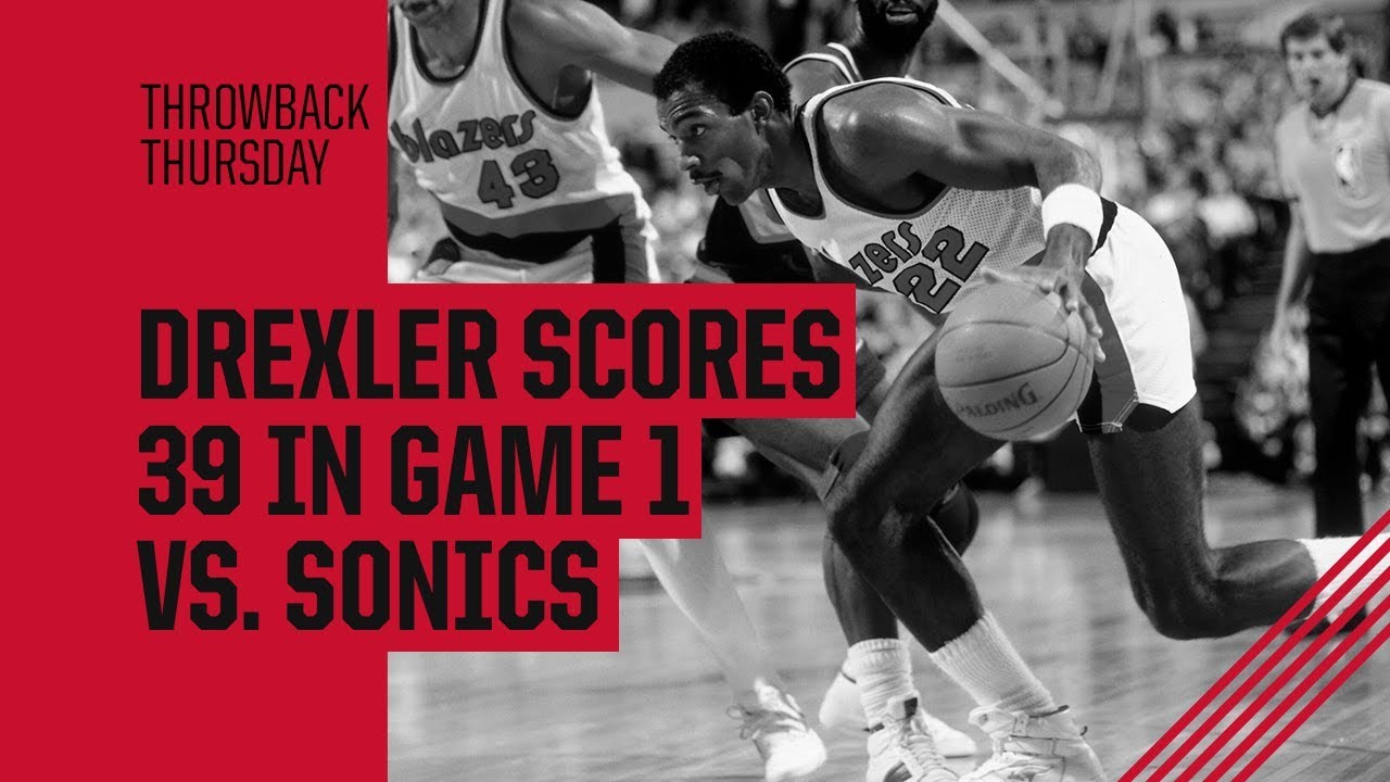 Throwback: Clyde Drexler scores 39 in Game 1 vs. Seattle in the 1991 NBA Playoffs