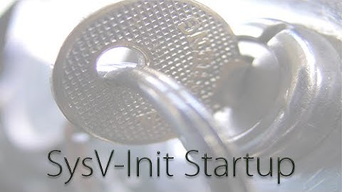 System Initalization with SysVinit