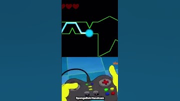SpongeBob playing geometry dash