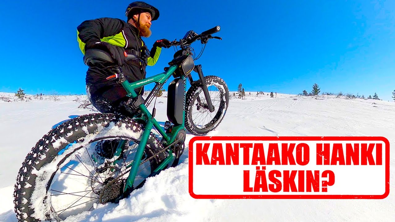 Läskipyörällä tunturissa Saariselällä: Kantaako hanki Vahtamapäälle?