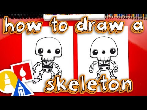 How To Draw A Cute Skeleton Kawaii