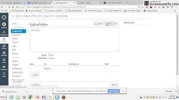 How to Create an Video Submission Assignment in Canvas