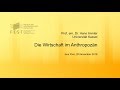 Hans Immler: Die Wirtschaft im Anthropozän