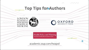 Top 10 Tips for Authors | Health Policy and Planning