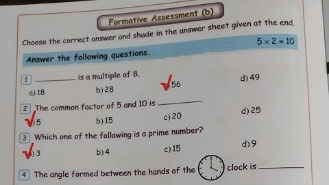 Ennum Eluthum 5th std maths workbook formative assessment answers // term 2