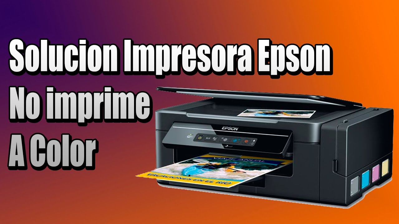 Mi impresora EPSON no imprime a color rojo amarillo azul verde SOLUCION -  YouTube