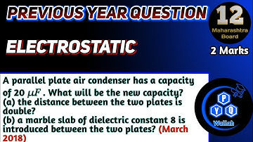 A parallel plate air condenser has a capacity of 20 𝜇𝐹 . What will be the new capacity?