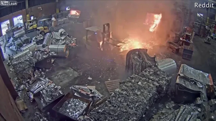 Foundry worker almost burned alive after loading wet scrap metal into furnace