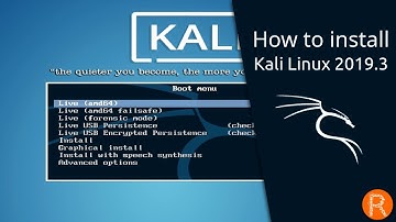 How to install Kali Linux 2019.3.