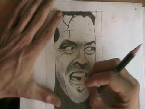 Jack Nicholson (the shining) speed drawing