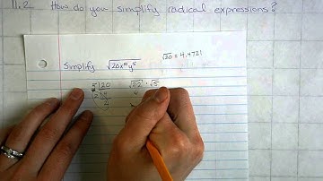 Algebra 11.2 Simplifying Radical Expressions Examples 1