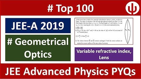 Variable Refractive Index Lens Problem || JEE  Advanced 2019
