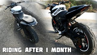 riding my ns200 after 1 month