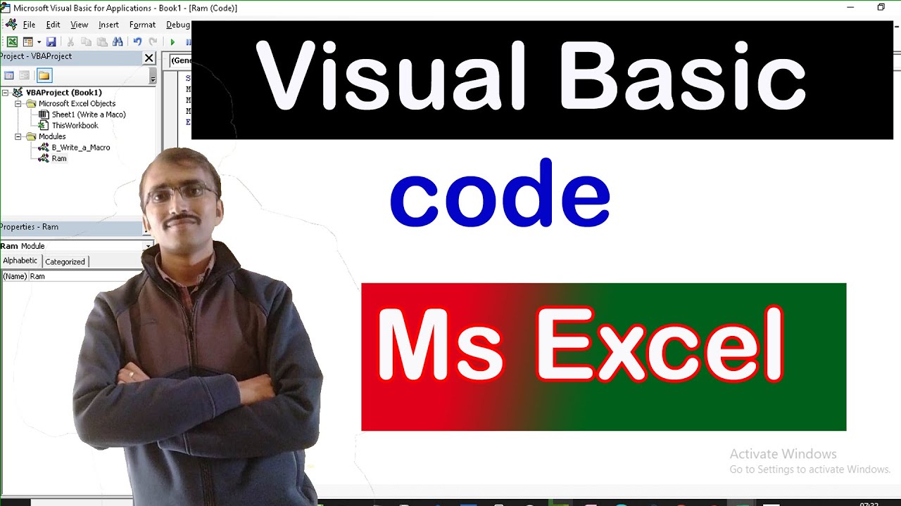 Creating Macro using visual basic code in Ms excel ...