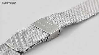 WS073 70 108MM Silver Stainless Steel Watch Strap