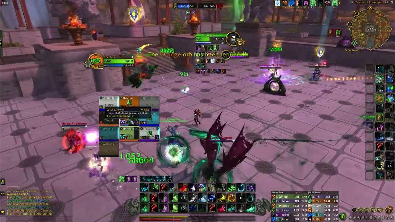 Unkillable Resto Druid Dragonflight Prepatch 10.0 BG PVP YouTube