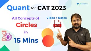 Geometry for CAT and OMETs | All Circle Concepts in 15 Mins | Ronak