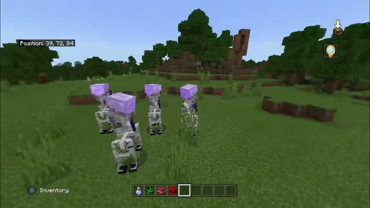Really rare thing in Minecraft! (skeleton horse gets struck by lightning) YouTube
