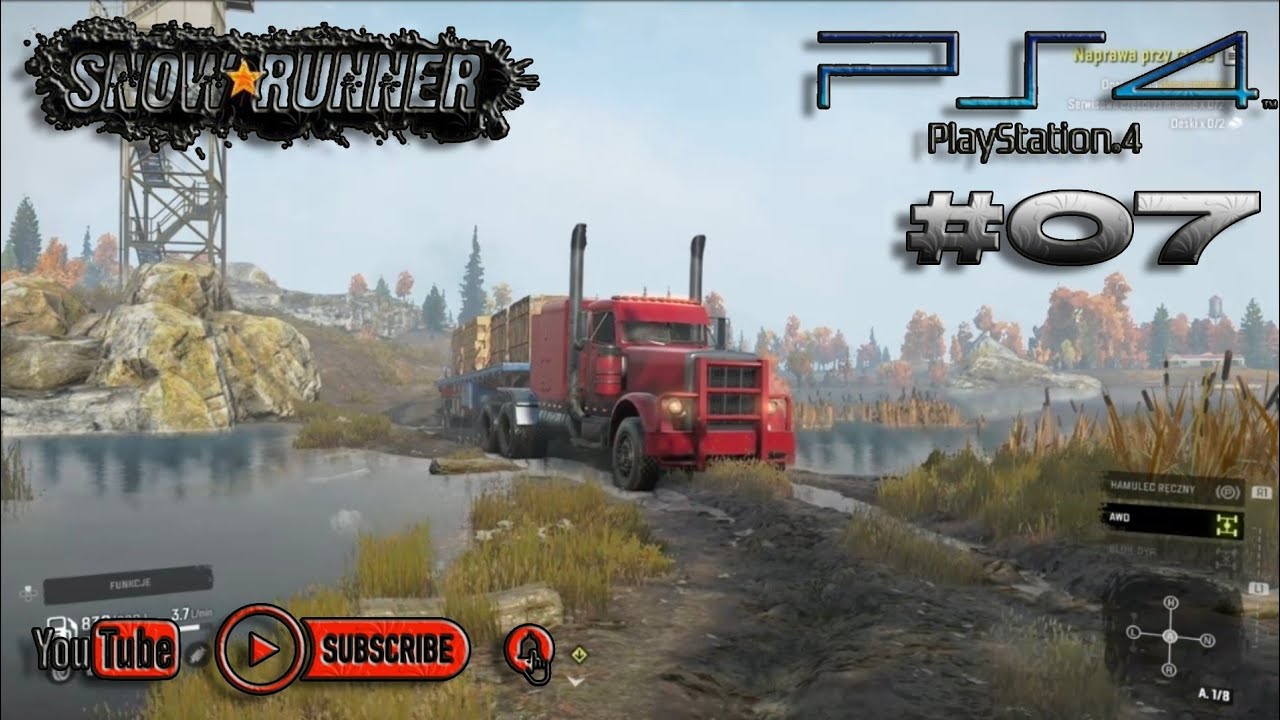 SNOW RUNNER PS 4 #naprawa nad rzeką 