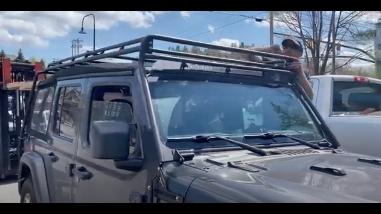 Gobi Rack on Soft Top Jeep JL Unlimited Sahara - YouTube