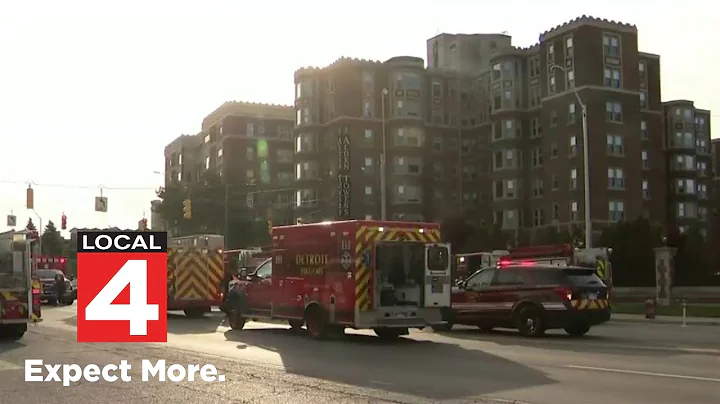 2 treated for smoke inhalation after fire in Alden Towers apartment in Detroit