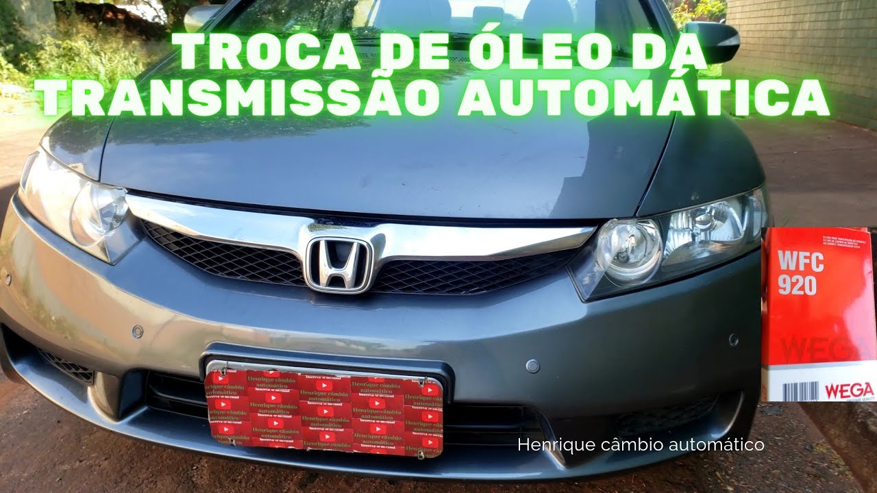 TROCA DE ÓLEO E FILTRO DA TRANSMISSÃO AUTOMATICA DO HONDA CIVIC 2010