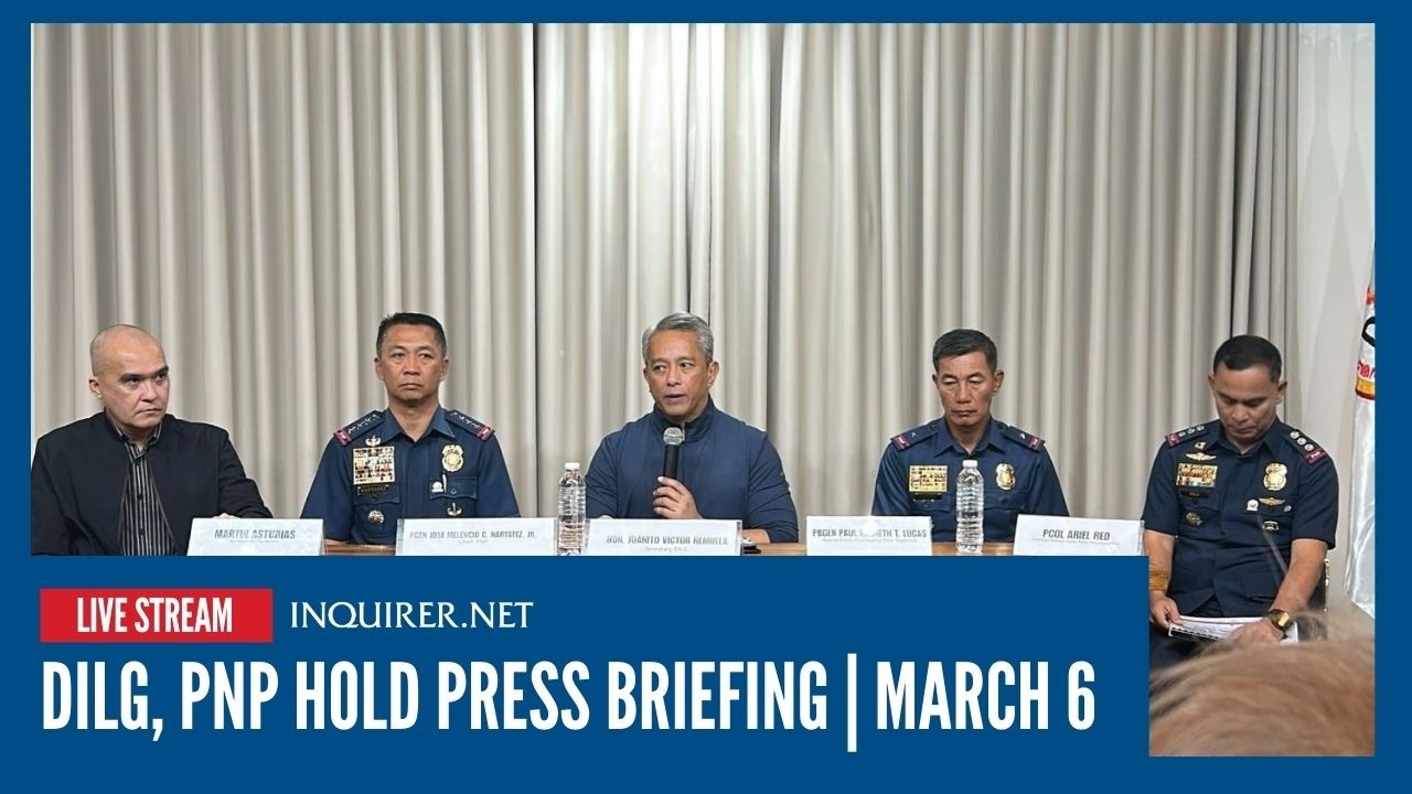 LIVE: DILG, PNP hold press briefing | March 6