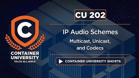 IP Audio Schemes Multicast Unicast & Codecs - Telos Alliance CU202