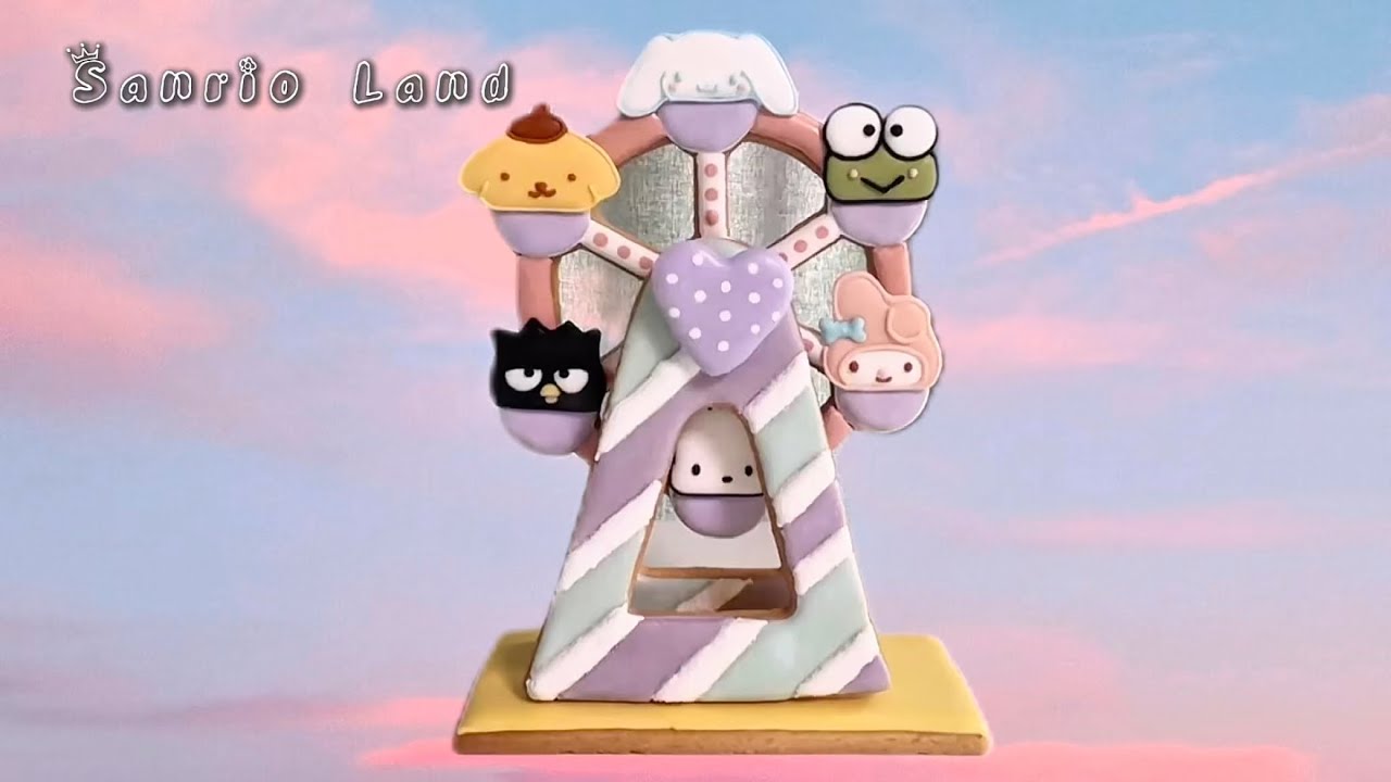 [Печенье с персонажами Sanrio, катающееся на вращающемся колесе обозрения]