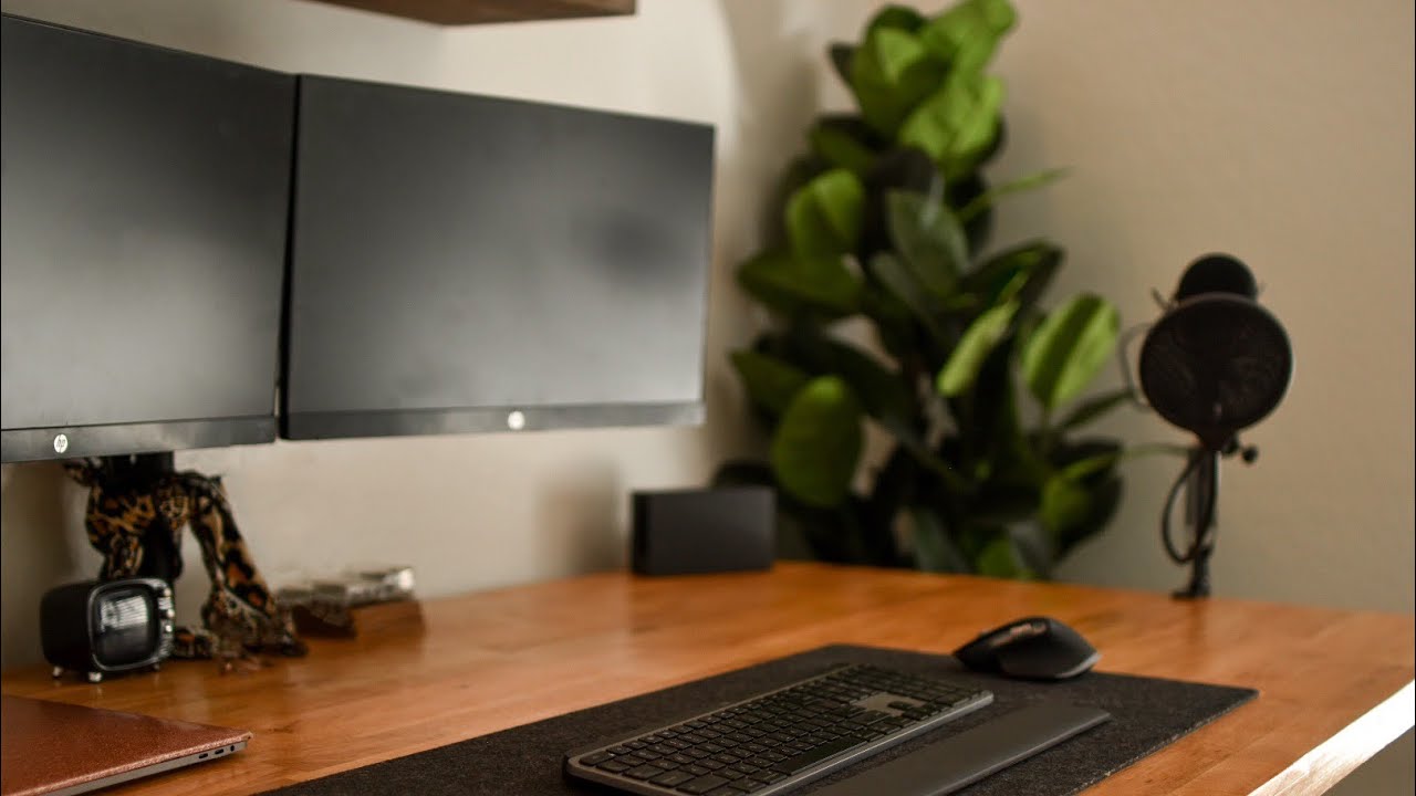 My Productive Desk Setup (2021) - Work From Home (WFH) DIY Setup Tour ...