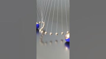 Looping Newtons Cradle with rolling Ball #blender #animation