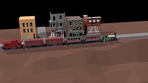 train simulation, Blender 3d, rigid bodies